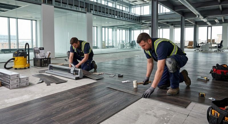 Our team working on Flooring Service projects in Lusby, MD