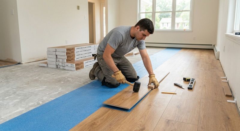 Vinyl Plank Floor Installation in Lusby, MD